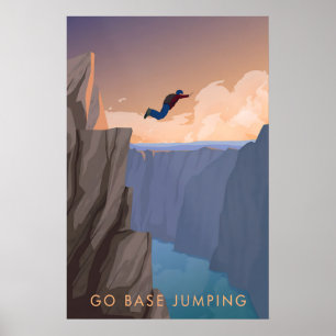 Póster de Viaje de Salto Base