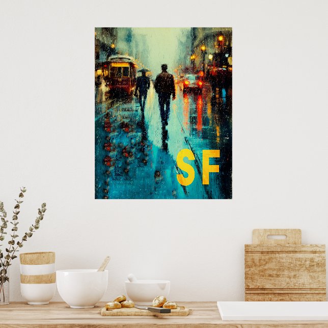 Póster de viaje de San Francisco (Cocina)