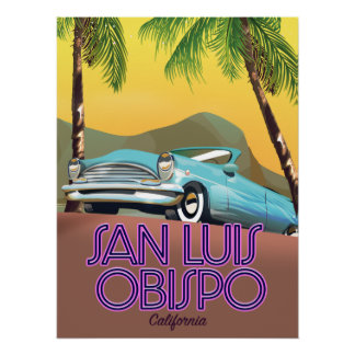 Póster de viaje de San Luis Obispo California