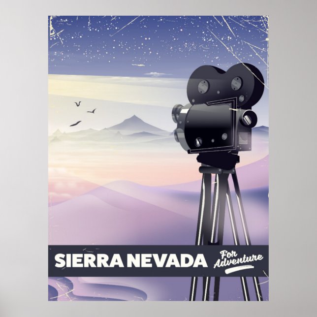 Póster de viaje de Sierra Nevada (Frente)