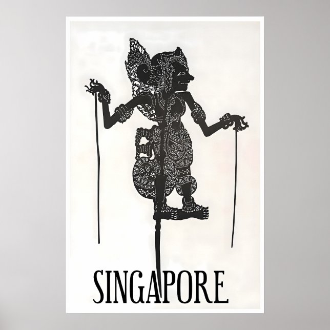 Póster de viaje de Singapur Arte Asia Singapur (Frente)