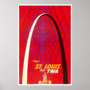 Póster de viaje de St Louis Art Retro Missouri Imp