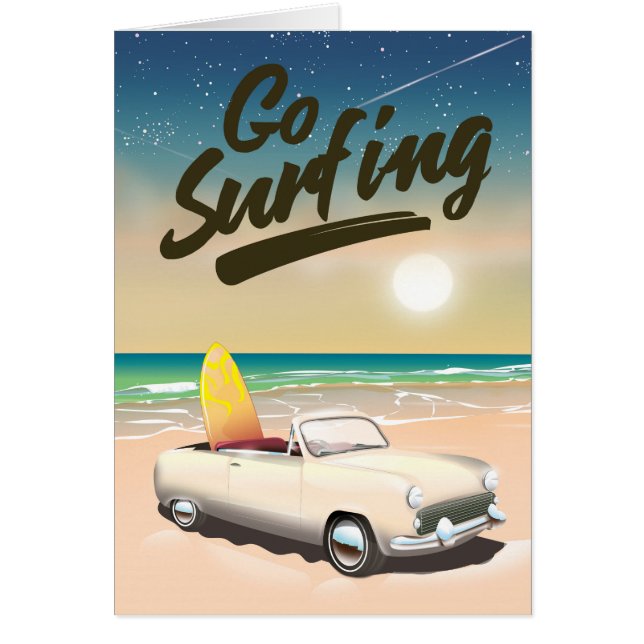 ¡Póster de viaje de surf! (Frente)