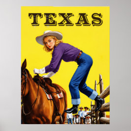 Póster de viaje de Texas