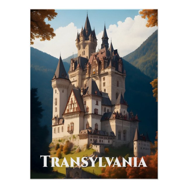 Póster de viaje de Transilvania Rumania (Anverso)