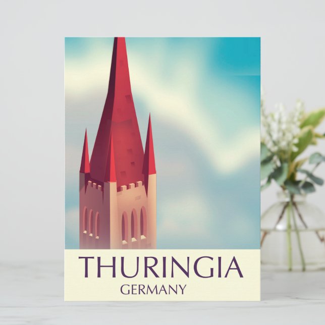 Póster de viaje de Turingia Alemania (Anverso de pie)