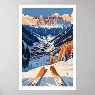 Póster de viaje de Val Gardena - Italia 1