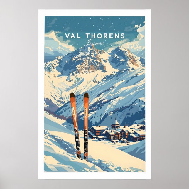Póster de viaje de Val Thorens 1 (Frente)