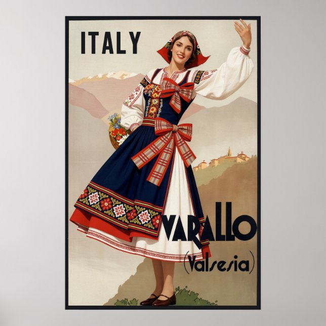 Póster de viaje de Varallo, Italia.   (Frente)
