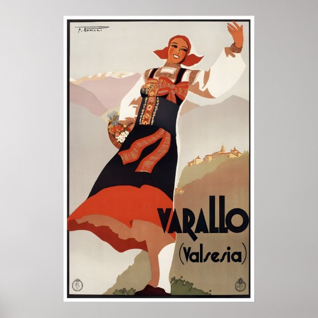 Póster de viaje de Varallo Sesia Italia Impresión  (Frente)