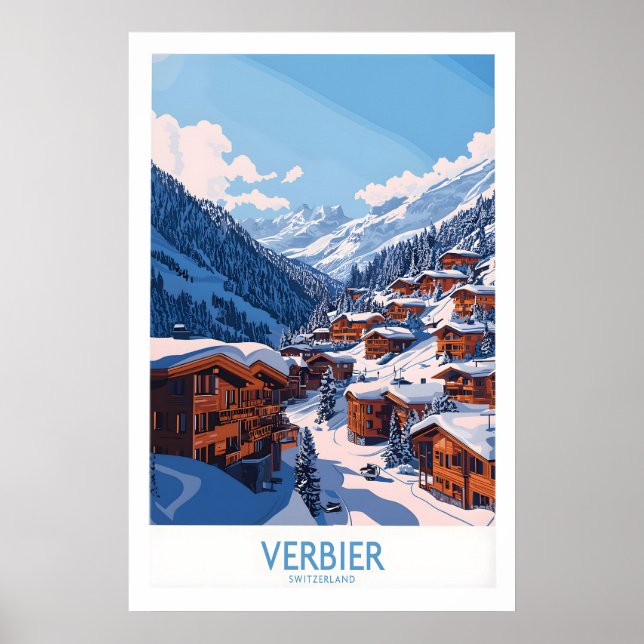 Póster de viaje de Verbier 1 (Frente)