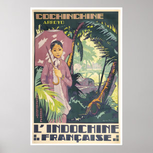 Póster de viaje de Vietnam Cochin-China Imprimir H