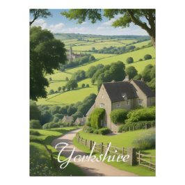 Póster de viaje de Yorkshire Inglaterra