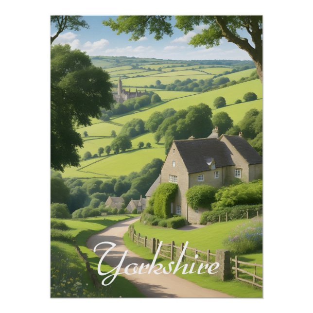 Póster de viaje de Yorkshire Inglaterra (Anverso)