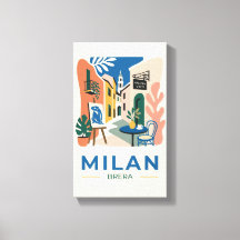 Póster de viaje del arte de Milán Brera - Regalo d