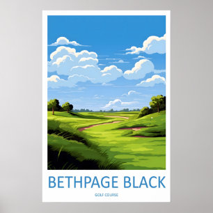 Póster de viaje del campo de golf Bethpage Black p