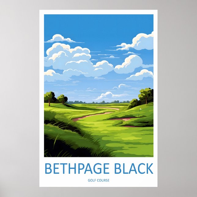 Póster de viaje del campo de golf Bethpage Black p (Frente)