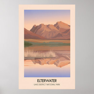 Póster de viaje del Distrito de los Lagos de Elter