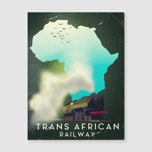 Póster de viaje del ferrocarril transafricano (Anverso)