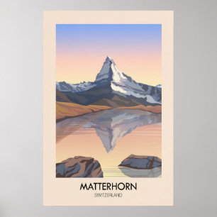 Póster de viaje del Matterhorn Suiza