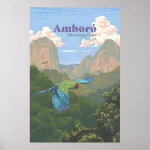 Póster de viaje del Parque Nacional Amboro