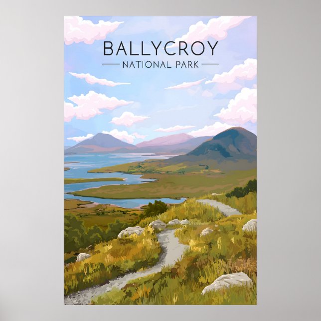 Póster de viaje del Parque Nacional Ballycroy Irla (Frente)