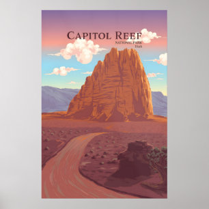 Póster de viaje del Parque Nacional Capitol Reef