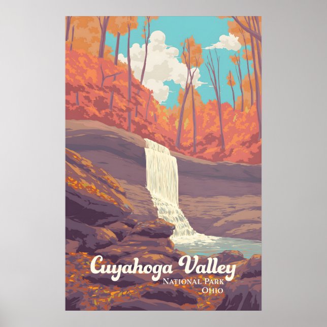 Póster de viaje del Parque Nacional del Valle de C (Frente)