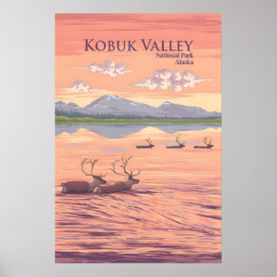 Póster de viaje del Parque Nacional del Valle Kobu