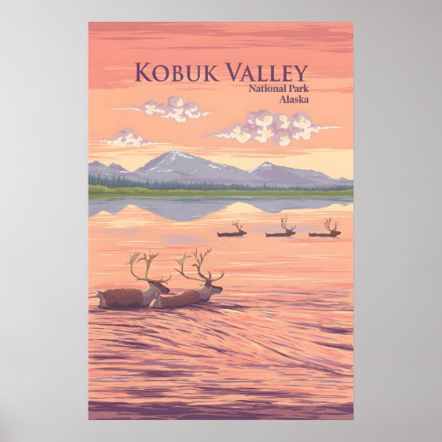 Póster de viaje del Parque Nacional del Valle Kobu (Frente)