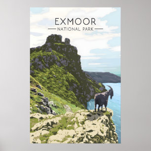 Póster de viaje del Parque Nacional Exmoor