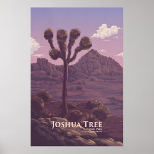 Póster de viaje del Parque Nacional Joshua Tree