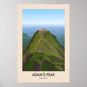 Póster de viaje del pico Adams