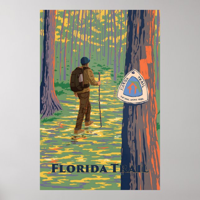 Póster de viaje del Sendero de Florida (Frente)