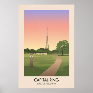 Póster de viaje del sendero de larga distancia Cap