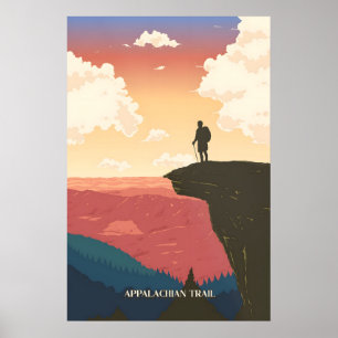 Póster de viaje del Sendero de los Apalaches