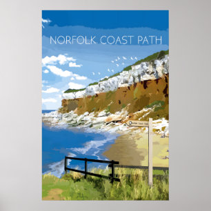 Póster de viaje del sendero nacional de la costa d