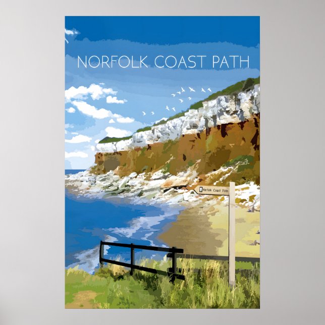 Póster de viaje del sendero nacional de la costa d (Frente)