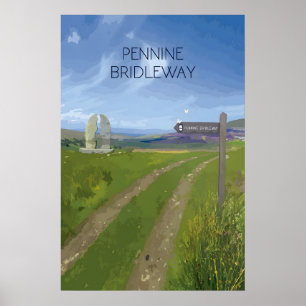 Póster de viaje del sendero nacional Pennine Bridl