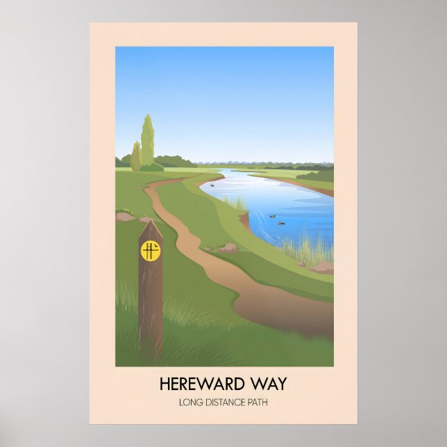 Póster de viaje del sendero para caminar Hereward  (Frente)