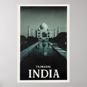 Póster de viaje del Taj Mahal India Arte de pared