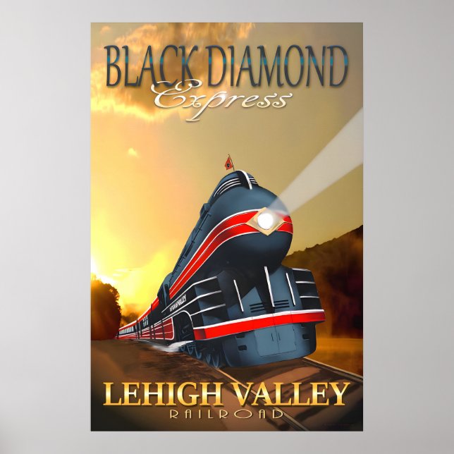 Póster de viaje del tren Black Diamond Express Ori (Frente)