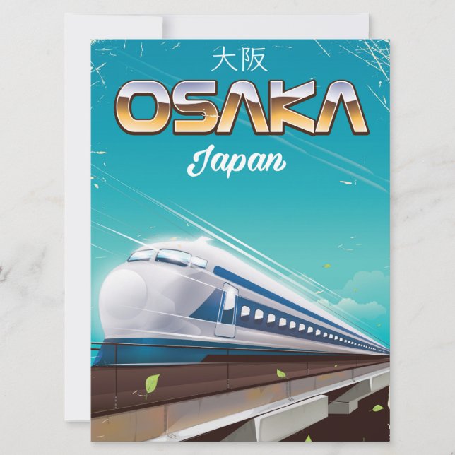 Poster de viaje del tren de alta velocidad Osaka J (Anverso)