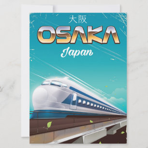Poster de viaje del tren de alta velocidad Osaka J