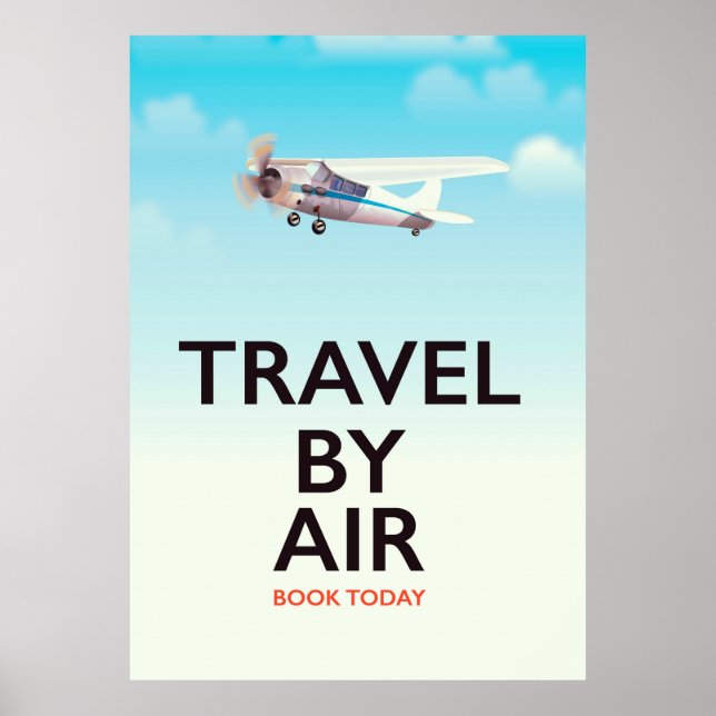 Póster de viaje en avión (Frente)