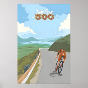 Póster de viaje en bicicleta North Coast 500 NC500