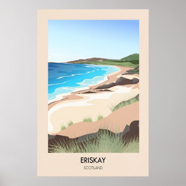 Póster de viaje Eriskay Escocia (Frente)