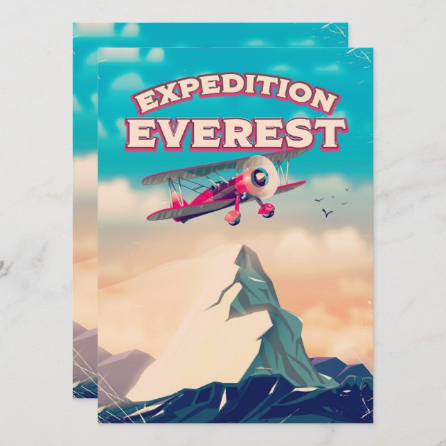 Póster de viaje Expedición Everest (Anverso / Reverso)