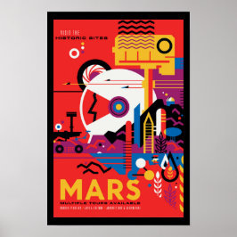 Póster de viaje futuro de la NASA - Visita el plan