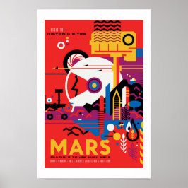 Póster de viaje futuro de la NASA - Visita el plan
